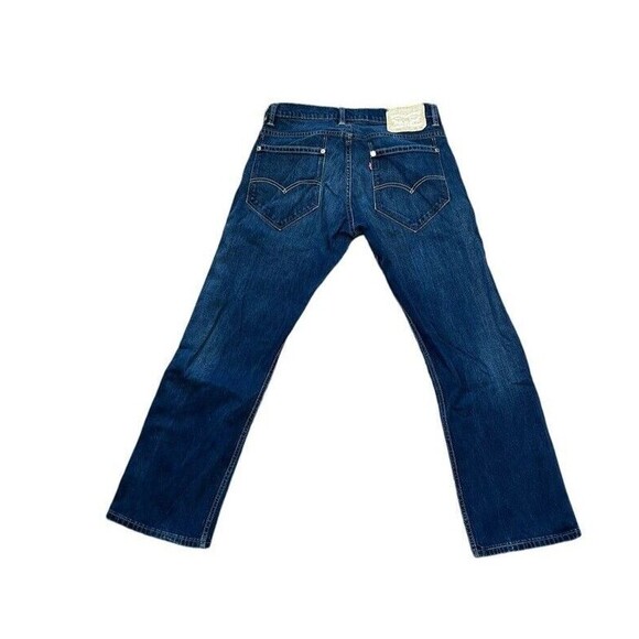Levi's 514 Straight Denim Jeans Men's Size 32 X 30 Dark Wash - Cool Pockets - Picture 3 of 11